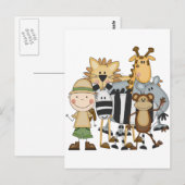 Safari Boy Tshirts en Gifts Briefkaart (Voorkant / Achterkant)