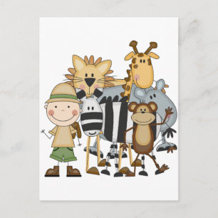 Safari Boy Tshirts en Gifts Briefkaart