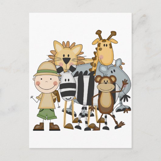 Safari Boy Tshirts en Gifts Briefkaart (Voorkant)