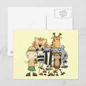 Safari Boy Tshirts en Gifts Briefkaart (Voorkant / Achterkant)