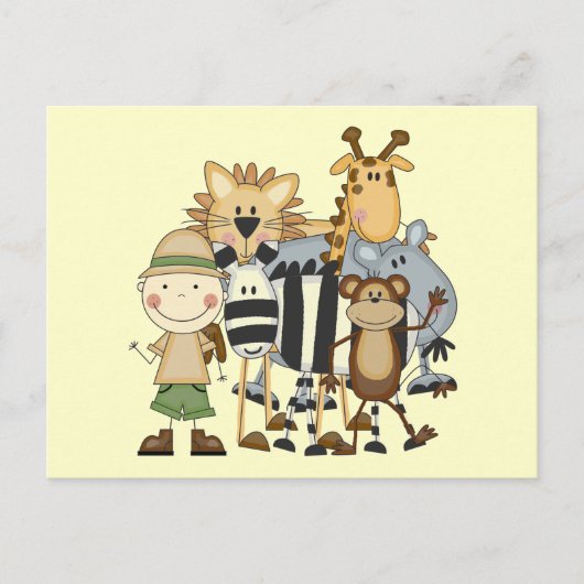 Safari Boy Tshirts en Gifts Briefkaart (Voorkant)