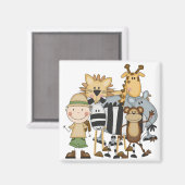 Safari Boy Tshirts en Gifts Magneet (Voorkant / Achterkant)