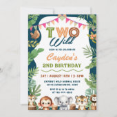 Safari Boy Twee Wilde 2e Jongen Verjaardag Kaart (Voorkant)