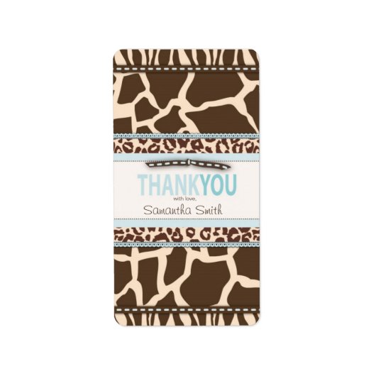 Safari Boy TY Mini Snoep Bar Label (Voorkant)