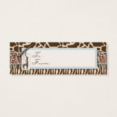 Safari Boy TY Skinny Gift Label Mini Visitekaartjes (Achterkant)