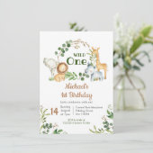 Safari Boy Wild op een verjaardag Kaart (Staand voorkant)