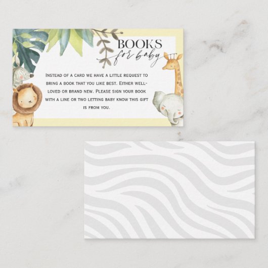 Safari brengt een boek in plaats van een kaart (Voorkant / Achterkant)