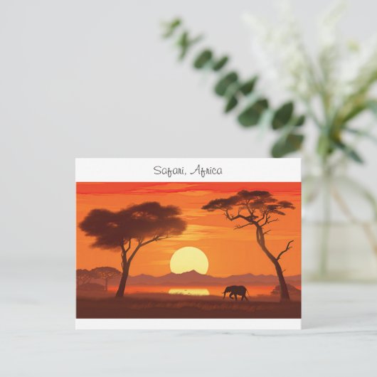  safari briefkaart (Staand voorkant)