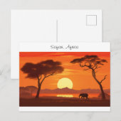  safari briefkaart (Voorkant / Achterkant)