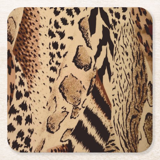 Safari Brown Kartonnen Onderzetters (Voorkant)