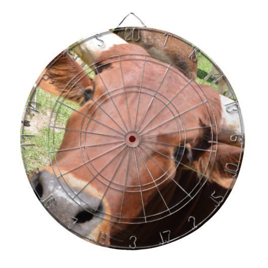 Safari Brown Koe Dartbord (Voorkant)