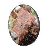 Safari Brown Koe Dartbord (Voorkant Rechts)