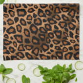 Safari Brown Leopard Animal Print Theedoek (Gevouwen)