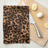 Safari Brown Leopard Animal Print Theedoek (Quarter Fold)