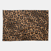 Safari Brown Leopard Animal Print Theedoek (Horizontaal)