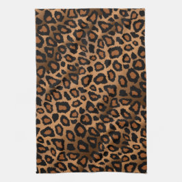Safari Brown Leopard Animal Print Theedoek