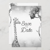Safari Bruiloft Save The Date Ontwerp Kaart (Voorkant / Achterkant)