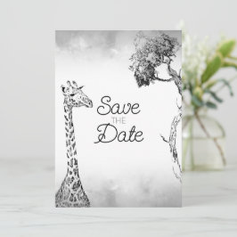Safari Bruiloft Save The Date Ontwerp Kaart