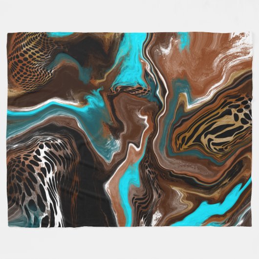 Safari Burst Fleece Deken (Voorkant (Horizontaal))