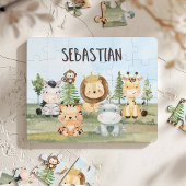 Safari cadeaus voor jongens, gepersonaliseerde saf legpuzzel