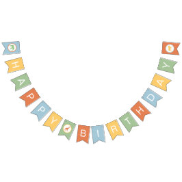 Safari Carousel Birthday Banner Bunting