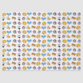 Safari Celebration: Leuke dierenillustratieverpakk Tissuepapier