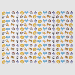 Safari Celebration: Leuke dierenillustratieverpakk Tissuepapier