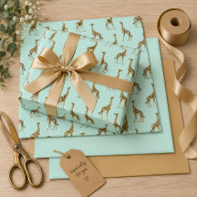 Safari Chic Giraffe Blauwe Jungle