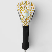Safari Chic Gold Leopard Print Golfheadcover (Voorkant)