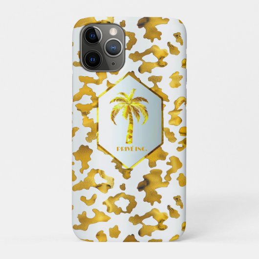 Safari Chic Goud Luipaardprint Case-Mate iPhone Case (Achterkant)
