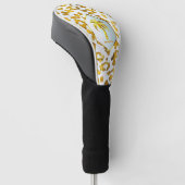 Safari Chic Gouden Luipaardprint Golfheadcover (Schuin)