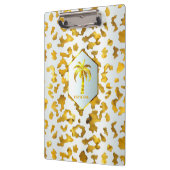 Safari Chic Luxe Goud & Wit Dierenprint Klembord (Links)