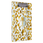Safari Chic Luxe Goud & Wit Dierenprint Klembord (Rechts)