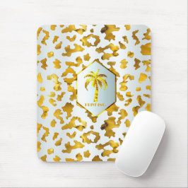 Safari Chic Luxe Goud & Wit Dierenprint Muismat