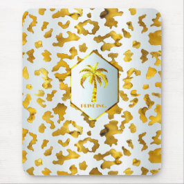 Safari Chic Luxe Goud & Wit Dierenprint Muismat