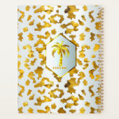 Safari Chic Luxe Goud & Witte Dierenprint Planner (Achterkant)