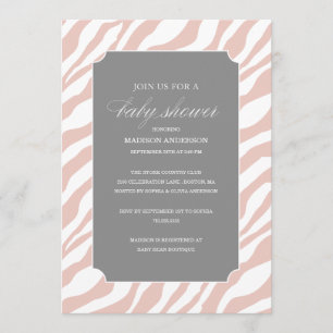SAFARI CHIC SHOWER   BABY SHOWER INVITATIONS KAART
