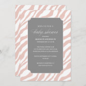 SAFARI CHIC SHOWER | BABY SHOWER INVITATIONS KAART (Voorkant / Achterkant)