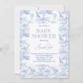 Safari Chinoiserie Toile de Jouy baby shower Kaart (Voorkant)