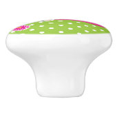 Safari Chique Aap Luipaard Cheetah Roze & Groen Keramische Knop (Zijkant)