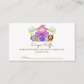 Safari Circus Ballon Luier Raffe Baby shower Informatiekaartje (Voorkant)