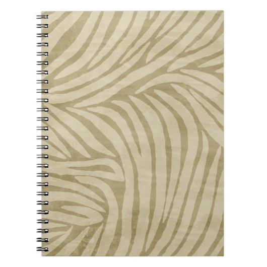 Safari Cream Zebra Animal Print Notitieboek (Voorkant)