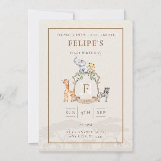 Safari Crest Kaart (Voorkant)