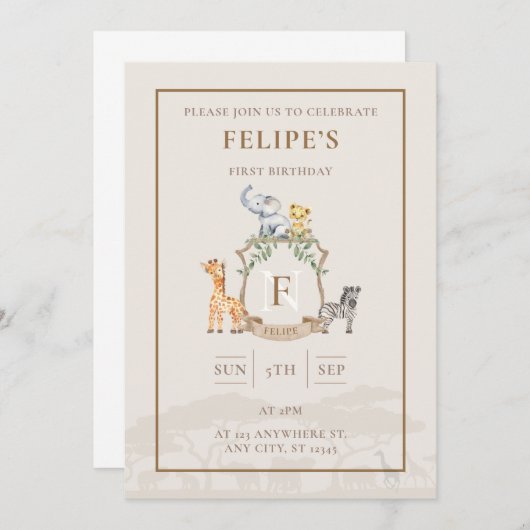 Safari Crest Kaart (Voorkant / Achterkant)