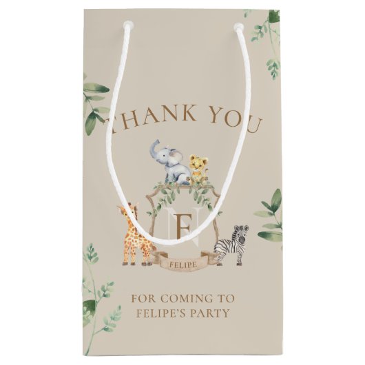 Safari Crest Klein Cadeauzakje (Achterkant)