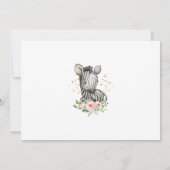 Safari Cute Baby Zebra Wild Baby shower Uitnodigin Kaart (Achterkant)