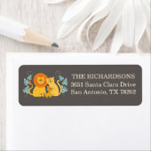 Safari Cute Lion Return Address Label (Insitu)