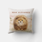 Safari Cute Zuberi The Fluffy Leopard Name Kids Kussen (Achterkant)