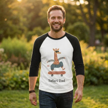 Safari Dad Giraffe Raglan Shirt | Vaderdag 