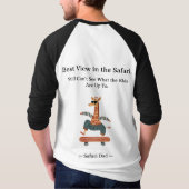 Safari Dad Giraffe Raglan Shirt | Vaderdag (Achterkant)